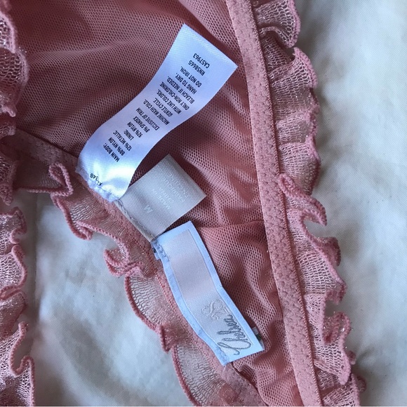 Pink sparkly sheer lingerie set. NWOT. - Picture 3 of 4